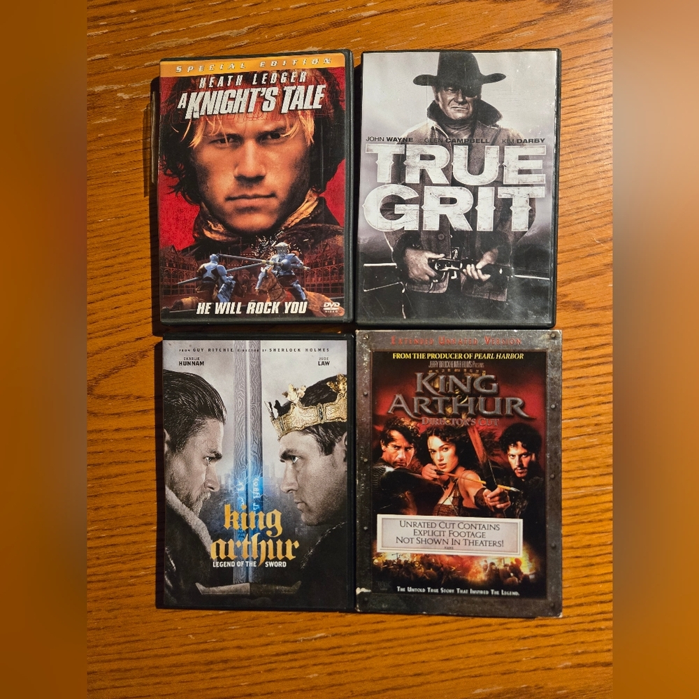 A Knight's Tale, True Grit, King Arthur DVD Collection